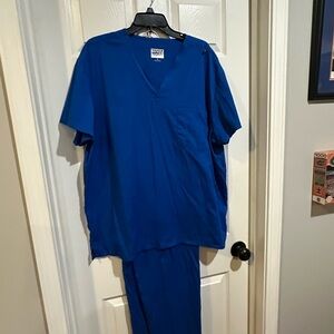 Royal Blue Scrub Set